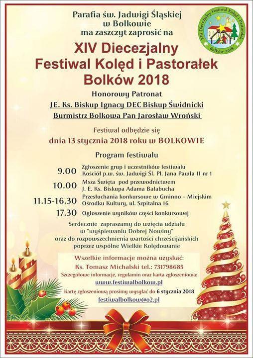Apartamenty Szklarska Poręba DOMO, Festiwal Kolęd i Pastorałek w Bolkowie